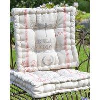 Dibor Set of 2 Vintage Style Chair Seat Pad Garden Box Cushions L40cm x W40cm in Grey | Size: 40 cm x 40 cm