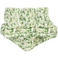 Dibor Set of 2 Green Leaf Print Indoor Chair Box Cushions L40 x W40cm in White | Size: 40 cm x 40 cm