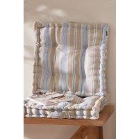 Dibor Oxford Blue Striped Indoor Seat Pad Bench Cushions 50x50cm | Size: 50 cm x 50 cm