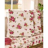 Dibor Set of 2 Pink Floral Print Indoor Outdoor Chair Seat Pad Garden Furniture Box Cushions L40cm x W40cm | Size: 40 cm x 40 cm