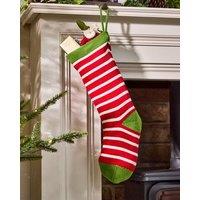 Dibor Set of 4 Traditional Candy Stripe Knitted Xmas Gift Christmas Stocking | Size: 4 Pack