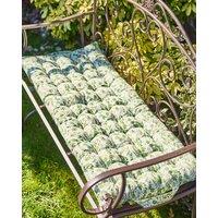 Dibor Vintage Green Flower Summer Outdoor Garden Bench Cushion L100cm x W45cm | Size: Large