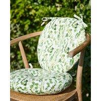 Dibor Set of 2 Green Round Summer Outdoor Garden Chair Seat Pad Cushions Dia 40cm | Size: 40 cm x 40 cm