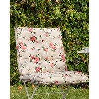 Dibor Set of 2 Vintage Rose Summer Outdoor Garden Chair Seat Pad Cushions W45 x L45cm in Brown | Size: 45 cm x 45 cm