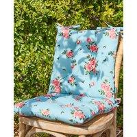 Dibor Set of 2 Floral Blue Summer Outdoor Garden Chair Seat Pad Cushions W40 x L40cm | Size: 40 cm x 40 cm