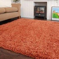 Kukoon Orange Terracotta Super Soft Shaggy Rug | Size: 160 cm x 230 cm