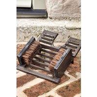 Dibor Cast Iron Combination Outdoor Garden Boot Brush Jack & Scraper in Brown | Size: Medium