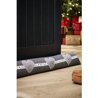 Dibor Traditional Made with Love Grey Heart Decorative Door Stop Draft Excluder