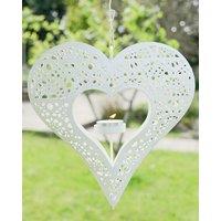 Dibor Ivory Hanging Heart Table Decor Tealight Dcor Tealight Candle Holders 24cm