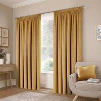 Luxury Living Montreal Taped Top Curtains in Gold | Size: 167 cm width x 137 cm drop