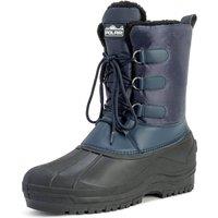 VIVA Men's Polar Muck Lace Up Short Nylon Winter Snow Rain Duck Boots in Navy | Size: 8
