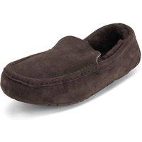 VIVA Polar Men's Moccasins Australian Suede House Loafers Shoes Slippers in Brown | Size: 9