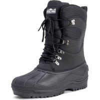VIVA Men's Polar Men's Waterproof Winter Boots - Lace-Up for Walking & Hiking in Black | Size: 7