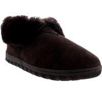 VIVA Men's Polar Rubber Sole Genuine Australian Cuff Boots Slippers in Brown | Size: 8