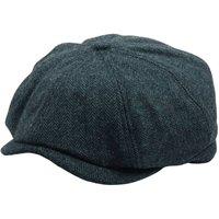 TruClothing Men's Herringbone Newsboy Hat Classic Wool Blend Flat Cap in Olive