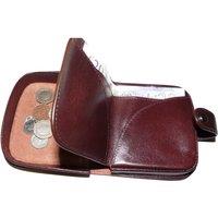 Mala leather Men's Large Leather Coin Tray & Note Wallet in Dark Brown