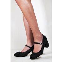 Where's That From Women's 'Araceli' Wide Fit Block Heel Mary Jane Pumps in Black | Size: 5