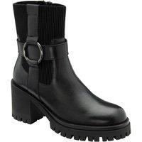Ravel Women's Black Leather 'Kirkton' Zip-Up Ankle Boots | Size: 5