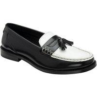 Ravel Women's Black & White Leather 'Millport' Loafers | Size: 6