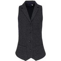 Premier Women's Herringbone Waistcoat in Charcoal | Size: 16