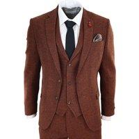 TruClothing Men's 3 Piece Herringbone Suit 281 in Camel | Size: 36R