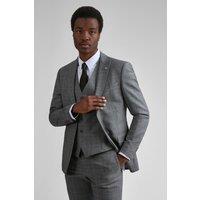 Ted Baker Men's Miken Grey Check Slim Jacket | Size: 38R