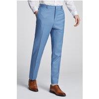 Ted Baker Men's Draco Blue Sharkskin Slim Trousers | Size: 44R