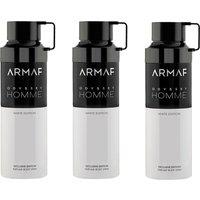 Armaf Men's Odyssey Homme White Edition Perfumed Body Spray 200ml Pack of 3