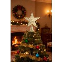 Forged Iron Christmas Tree Top Star Decoration in Gold