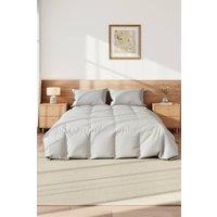 Living and Home 200cm L x 150cm W Spring and Autumn Down Alternative Duvet Coverless Microfibre Quilted Single Duvet, Grey | Size: 200 cm L x 150 cm W
