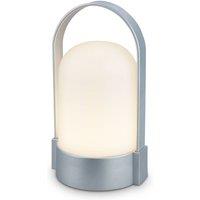 BRILONER Wireless Rechargeable 1W 50lm Dimmable LED Table lamp in Silver