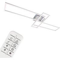 BRILONER Chrome Aluminium 2x19W 1x13W CCT LED Wall & Ceiling Light in Silver