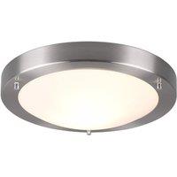 Netlighting Condus Modern Bathroom Ceiling Light Nickel Matt IP44 UK Stock in Grey