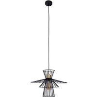 Netlighting Tarek Wire Frame Pendant Ceiling Light Black 1x E27