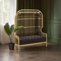 Orsina Eliza Two Seat Dome Cage Sofa in Gold