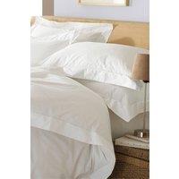 Paoletti Oxford 200TC Border Panel 100% Cotton Duvet Cover Set in White | Size: King