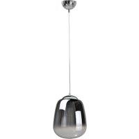 Netlighting Smoky Dome Pendant Ceiling Light Black Silver 26cm 1x E27