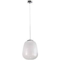 Netlighting Smoky Dome Pendant Ceiling Light White Silver 26cm 1x E27