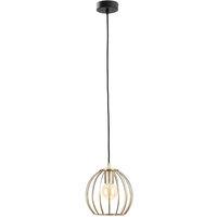 Netlighting Globe Wire Frame Pendant Ceiling Light Black Gold 15cm 1x E27