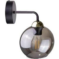 Netlighting Cosmo Dome Wall Lamp Black Gold 23cm 1x E27