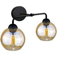 Netlighting Melle Wall Lamp Black 23cm 2x E27