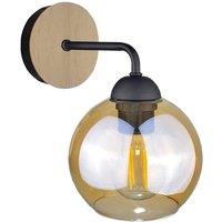 Netlighting Melle Dome Wall Lamp Wood 23cm 1x E27 in Brown