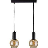 Netlighting Jantar Bar Pendant Ceiling Light Black 50cm 2x E27