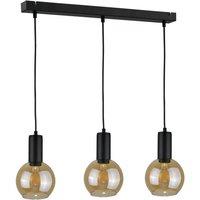 Netlighting Jantar Bar Pendant Ceiling Light Black 60cm 3x E27