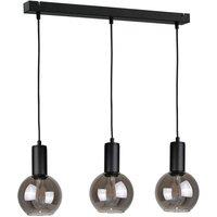 Netlighting Supra Bar Pendant Ceiling Light Black 60cm 3x E27