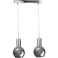 Netlighting Supra Bar Pendant Ceiling Light Silver 50cm 2x E27