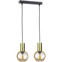 Netlighting Jantar Bar Pendant Ceiling Light Gold 50cm 2x E27