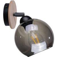 Netlighting Yuno Dome Wall Lamp Wood Black 15cm 1x E27