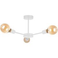 Netlighting Sun Multi Arm Semi Flush Ceiling Light White 40cm 3x E27