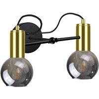 Netlighting Liv Wall Lamp Black Gold 25cm 2x E27